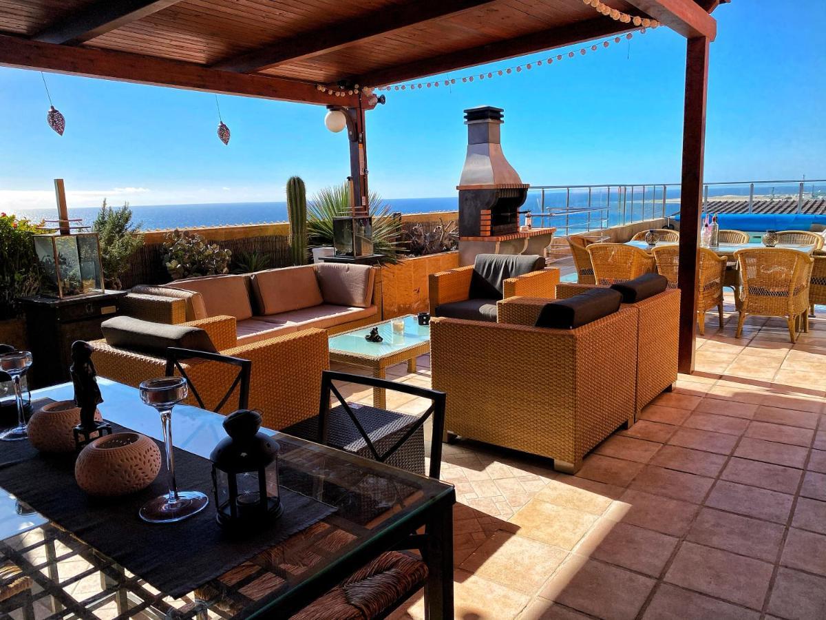 Luxury 5 Star Villa Violetta With Amazing Sea View, Jacuzzi And Heated Pool San Agustín Buitenkant foto