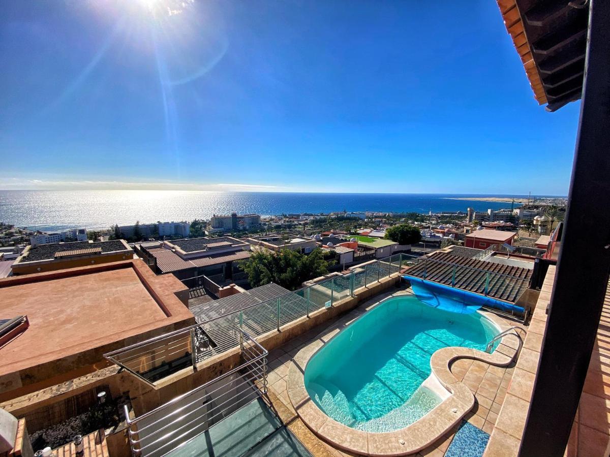Luxury 5 Star Villa Violetta With Amazing Sea View, Jacuzzi And Heated Pool San Agustín Buitenkant foto