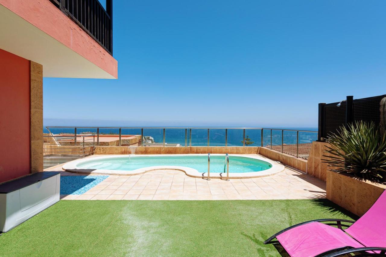 Luxury 5 Star Villa Violetta With Amazing Sea View, Jacuzzi And Heated Pool San Agustín Buitenkant foto