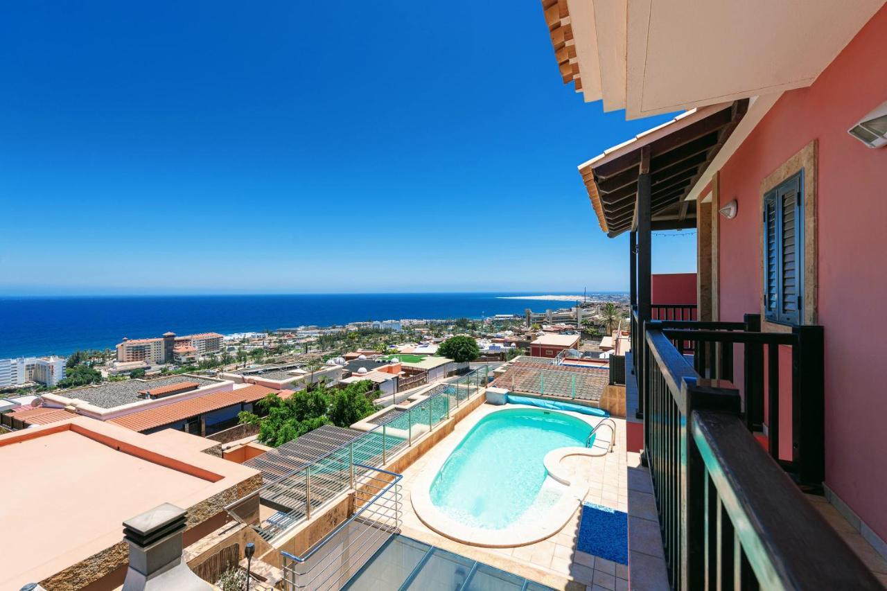 Luxury 5 Star Villa Violetta With Amazing Sea View, Jacuzzi And Heated Pool San Agustín Buitenkant foto