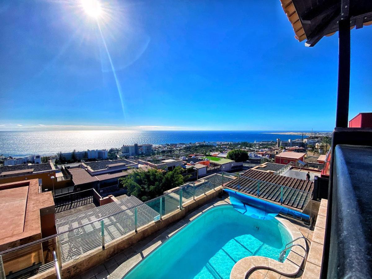 Luxury 5 Star Villa Violetta With Amazing Sea View, Jacuzzi And Heated Pool San Agustín Buitenkant foto